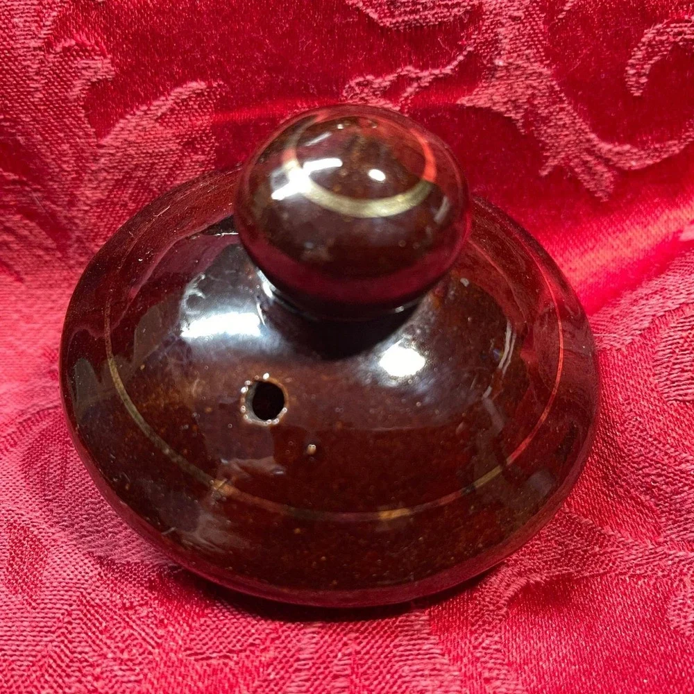 Vintage Moriage Brown Betty Teapot Hand Painted Made in Japan 1960s 3 Cup
